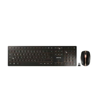 Cherry Set tastiera e mouse Nero  Wireless Compatta QWERTY, JD-9000GB-2