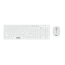 Nilox Kit tastiera mouse KEYBOARD+MOUSE WIRELESS WHITE