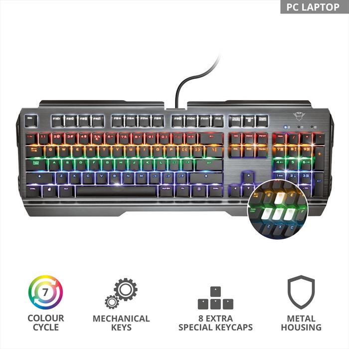 Trust Gxt877 Scarr Mechanical Keyboard It-black/rgb