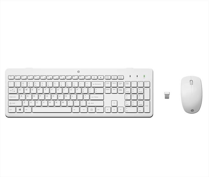 HP Tastiera E Mouse Wireless 230-bianco