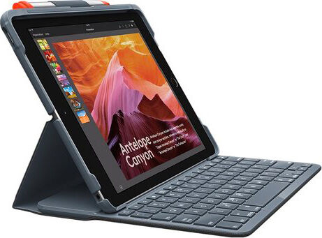 Logitech 920-009477 Custodia Con Tastiera Slim Folio Ipad (7a Generazione) Book Cover With Keyboard - 920-009477