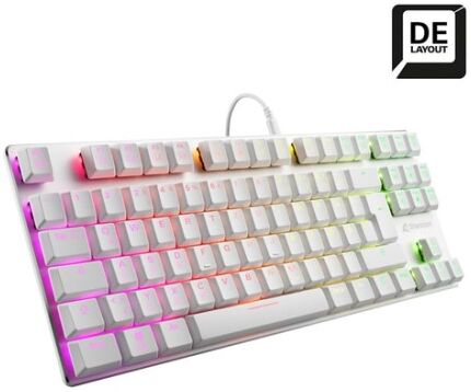 Sharkoon PureWriter TKL RGB Blue tastiera USB QWERTZ Tedesco Bianco (4044951034253)