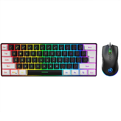 Ruarby Toetsenbord En Muis PC Gaming Toetsenbord Backlit Toetsenbord 61 Keycaps Toetsenbord Gaming Accessoires Toetsenbord En Muis Combo Gaming 6