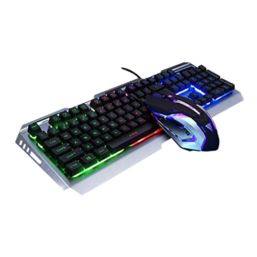 OSALADI toetsenbord gamen mechanisch toetsenbord mechanisch gaming-toetsenbord tegenlicht toetsenborden cool led-toetsenbord USB verlicht toetsenbord Mechanisch gevoel set muis v1