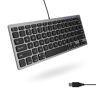 Macally SLIMKEYCSG, compact USB-A Toetsenbord voor Mac, US QWERTY Key Cap Lay-out