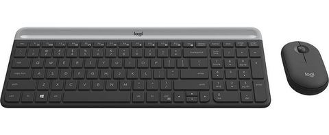 Logitech »Slim Wireless MK470« toetsenbord- en muis set  - 43.86 - zwart