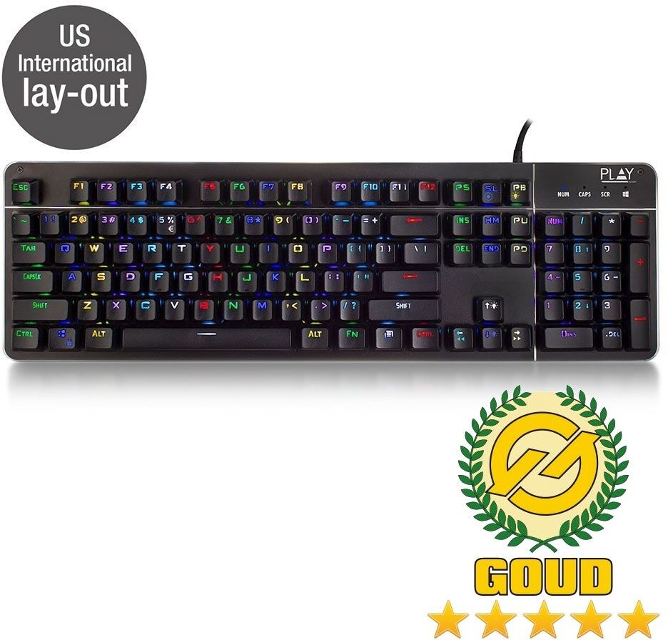 Ewent PL3350 Mechanisch Gaming Toetsenbord met RGB-verlichting Qwerty Toetsenbord