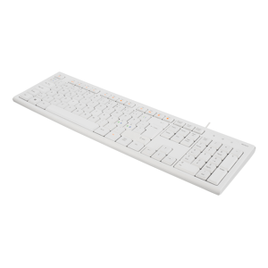 Deltaco Tastatur, Nordisk Layout, Usb, 1,1m Kabel, Hvit, 13 Medietaster