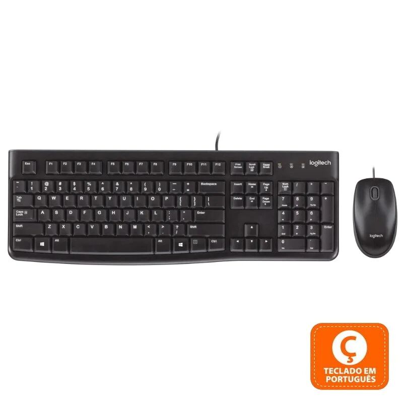 Logitech desktop mk120 conjunto de teclado + rato (pt)