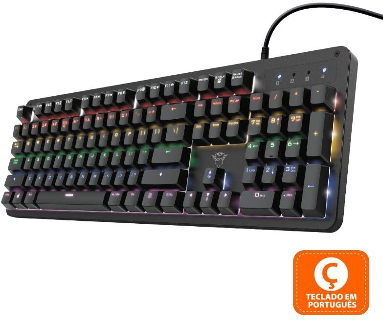 Trust mazz gxt 863 teclado gaming rgb mecânico (pt)