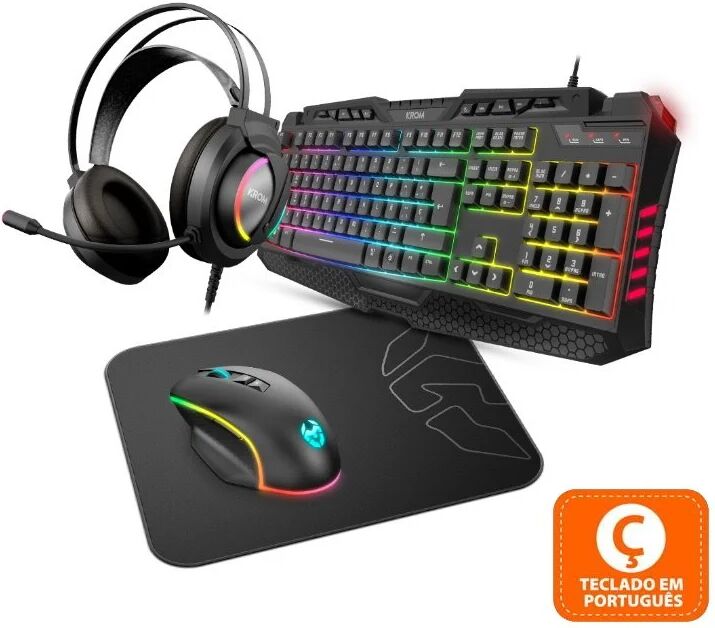 Nox krom kritic rgb rainbow gaming kit (pt)