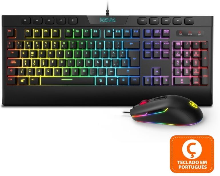 krom Nox krom kalyos rgb conjunto gaming de teclado + rato (pt)