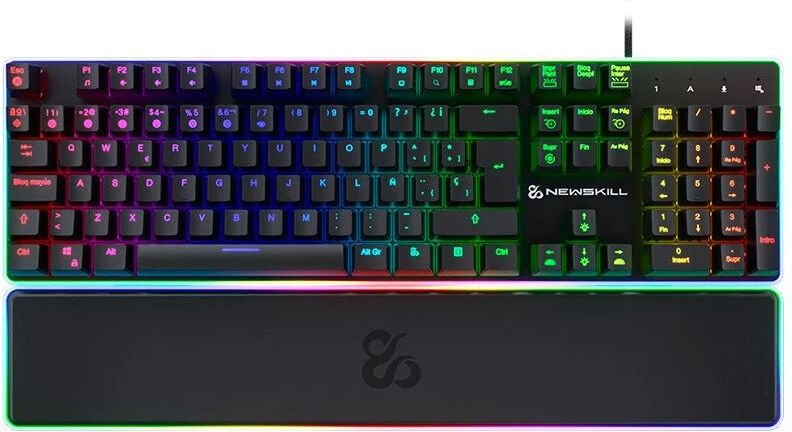 Newskill gungnyr pro teclado opto-mecânico gaming rgb switches gateron red intermutáveis