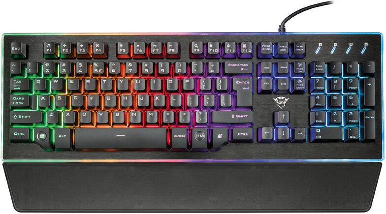 Trust gxt 860 thura teclado semi-mecânico led rgb