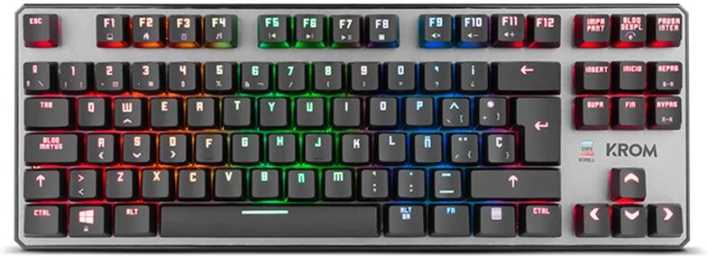 Krom kernel tkl teclado mecânico gaming rgb compacto