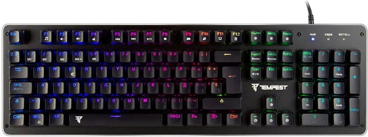 Tempest k10 rgb teclado mecânico gaming switch blue