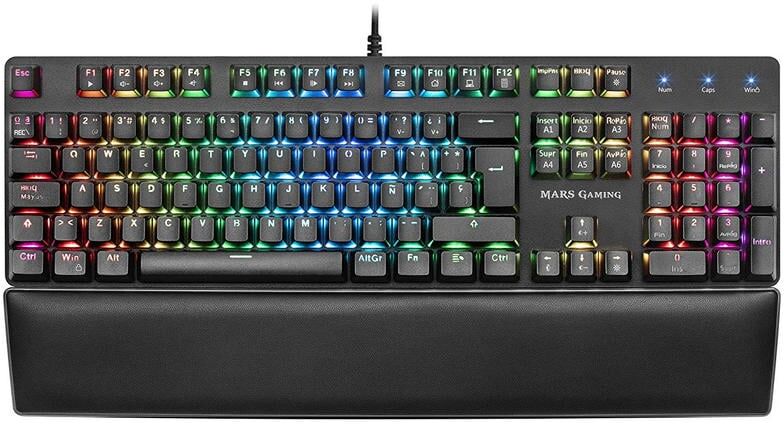 Tacens mars gaming mk5 teclado mecânico gaming rgb switch azul