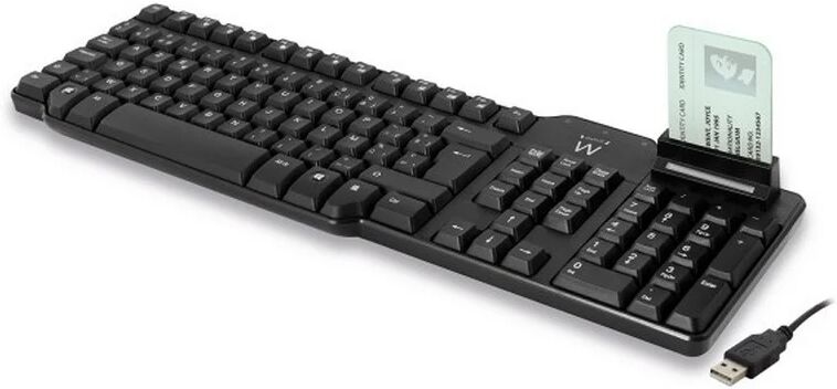 Ewent teclado usb con lector de tarjetas inteligentes