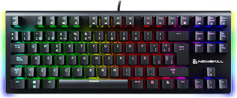 Newskill serike tkl teclado mecânico gaming full rgb switch blue