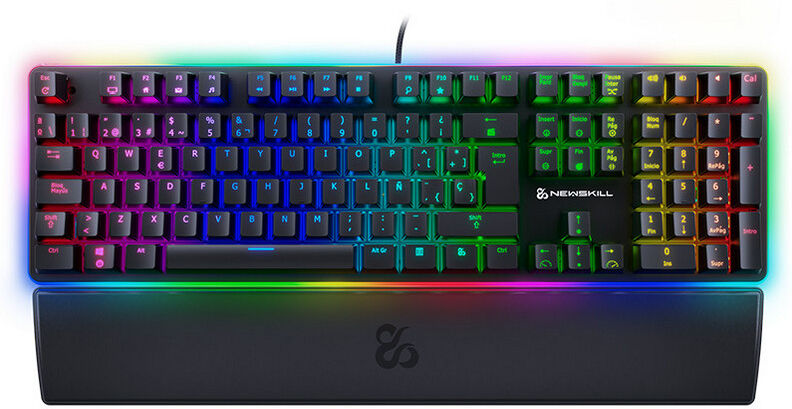 Newskill suiko teclado mecânico gaming full rgb switch kailh brown