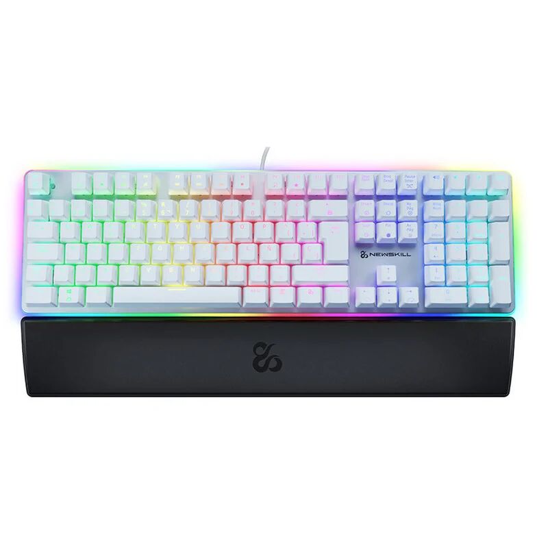 Newskill suiko ivory teclado mecânico gaming full rgb switch kailh vermelho