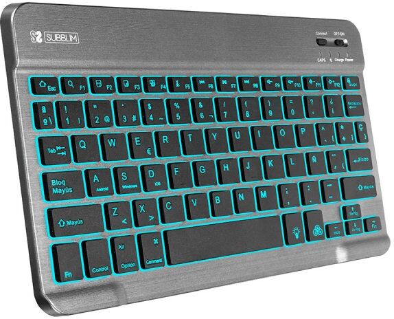 Subblim smart backlit teclado bluetooth cinzento