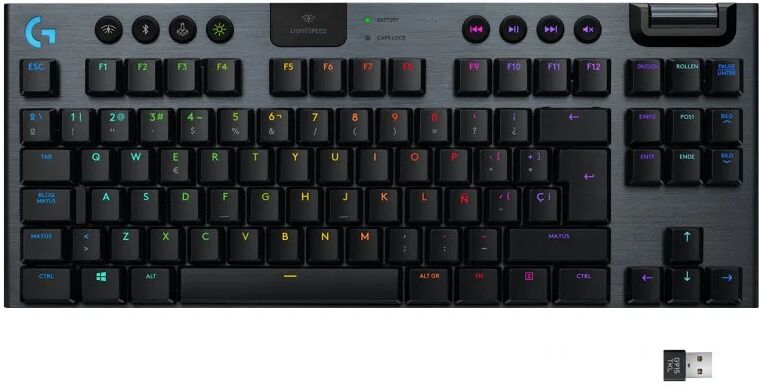 Logitech g915 tkl rgb teclado mecânico gaming sem fios gl tátil