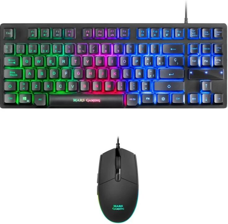 mars-gaming Mars gaming mcptkl combo gaming teclado rgb + rato 3200 dpi preto