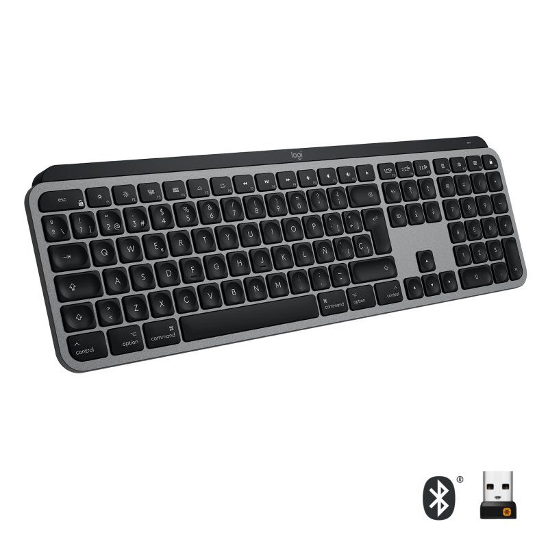 Logitech mx keys teclado sem fios retroiluminado para mac/ipad cinzento