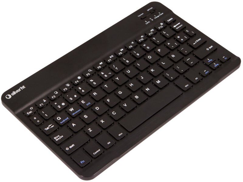 Silverht teclado bluetooth alumínio universal preto