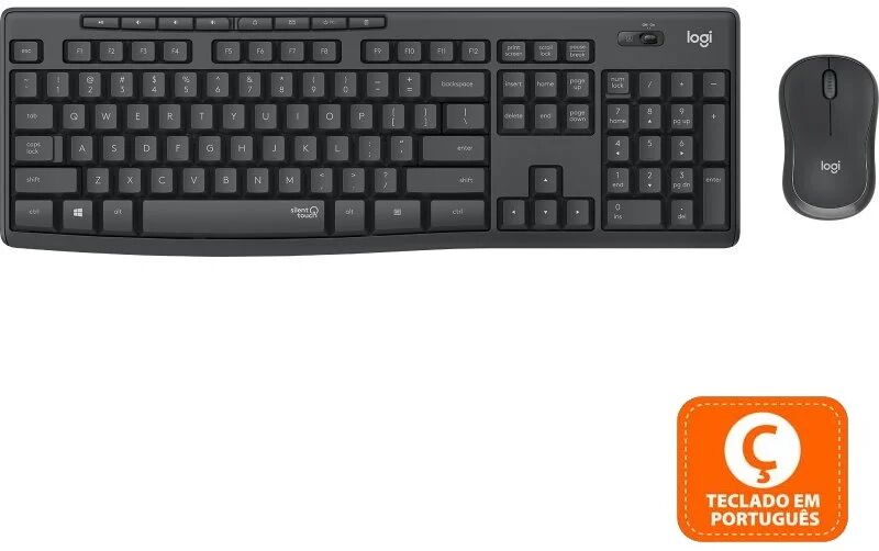 Logitech mk295 silent wireless conjunto de rato e teclado sem fios português (pt)