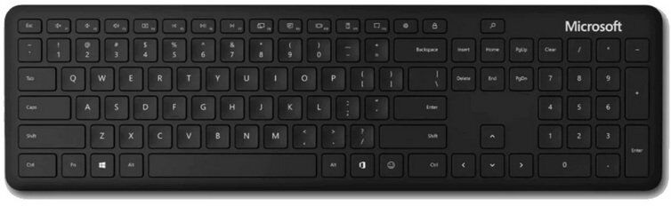 Microsoft bluetooth keyboard teclado sem fios preto