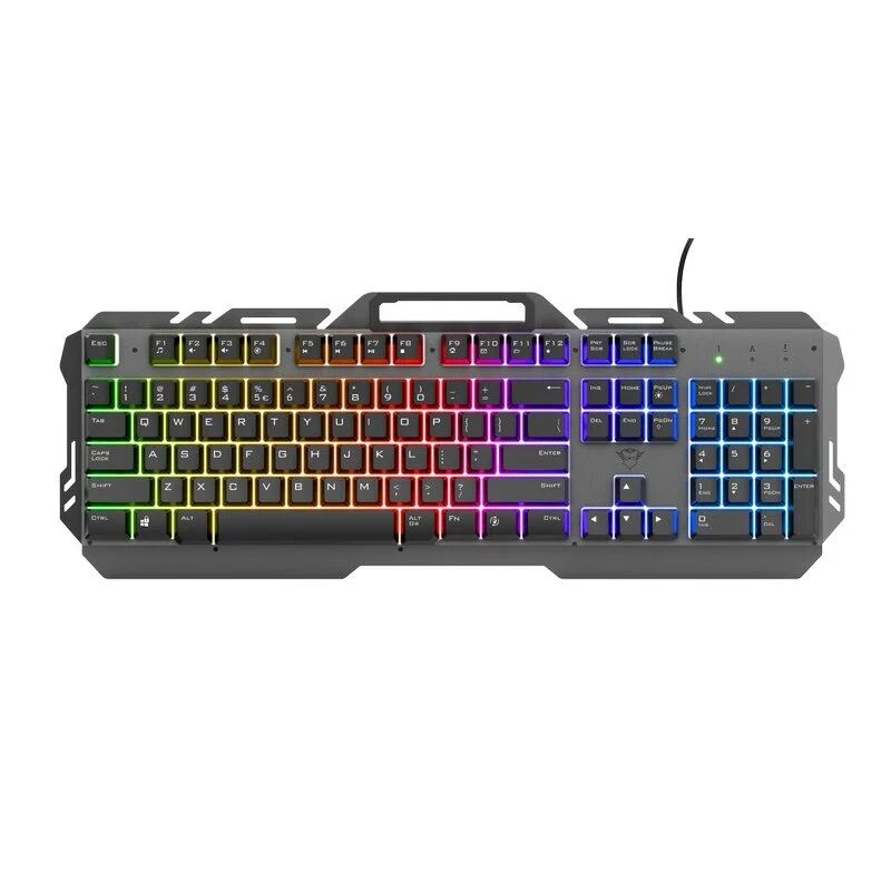 Trust gxt 853 esca metal rainbow gaming keyboard