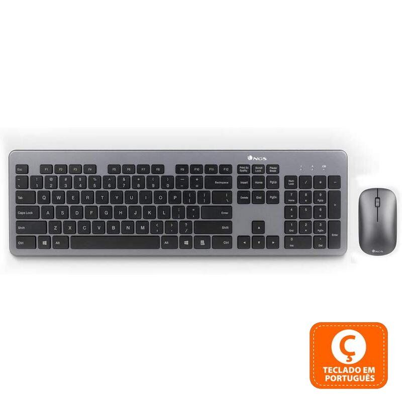 Ngs matrix kit combo teclado + rato slim sem fios (pt)