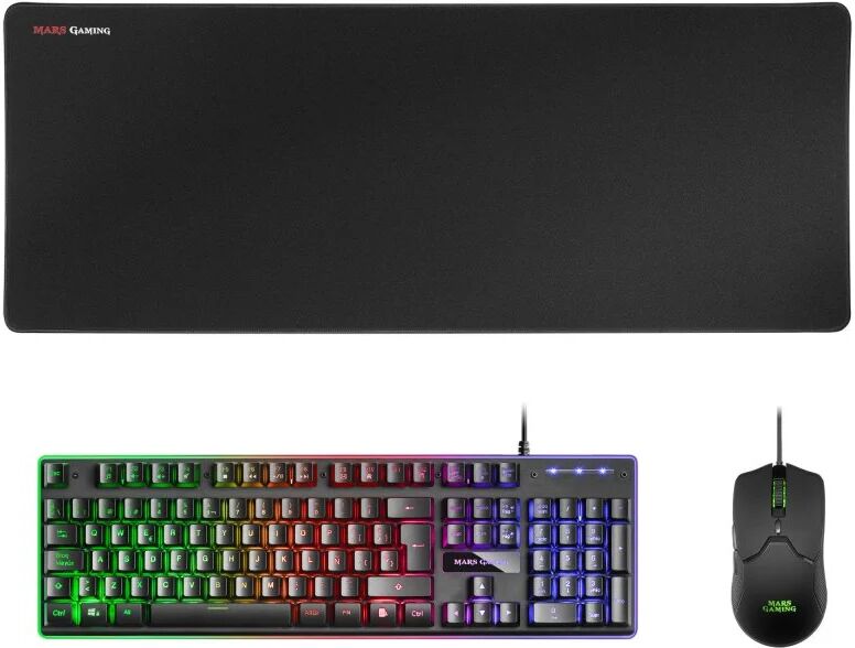 mars-gaming Mars gaming mcpx combo gaming teclado + rato + tapete xxl