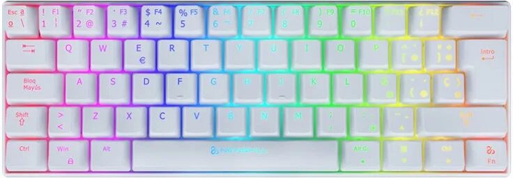 Newskill pyros ivory teclado mecânico gaming sem fios rgb switch blue