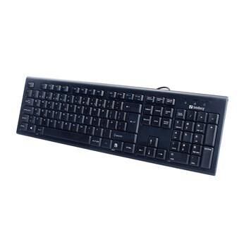 Sandberg Wired USB Office Keyboard, Black (Nordic)