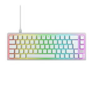 CHERRY XTRFY K5V2 Compact, Mechanical 65 Percent Gaming Keyboard, French Layout (AZERTY), Hot-Swap Keyboard, MX2A RED SWITCHES, Transparent White
