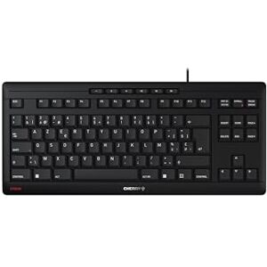 CHERRY STREAM KEYBOARD WIRELESS, Wireless Keyboard, Belgian Layout (AZERTY), 2.4 GHz RF, Quiet Keys, Flat Design, Battery-Operated, Black