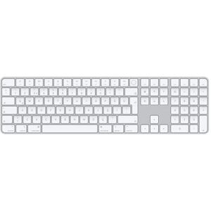 Apple Magic Keyboard with Touch ID and Numeric Keypad: Bluetooth, rechargeable. Works with Mac computers silicon; Turkish Q-Keyboard, White keys