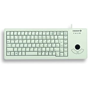 Cherry G84-5400LUMDE-0 Track Ball Compact Keyboard - Light Grey