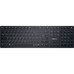 CHERRY KW X ULP, Ultra-Flat Mechanical High-End Keyboard, French Layout (AZERTY), Wireless Multi-Device Keyboard for up to 4 Devices, Rechargeable, Black