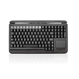 Accuratus S109C Italian - USB Compact QWERTY & Programmable POS 109 Key Italian Layout Keyboard with MSR and Touchpad