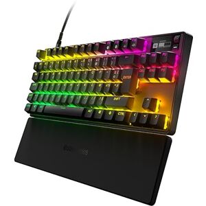 SteelSeries Apex Pro TKL HyperMagnetic Gaming Keyboard - World's Fastest Keyboard - Adjustable Actuation - Esports Tenkeyless - OLED Screen - PBT Keycaps - USB-C - 2023 Edition - French AZERTY Layout