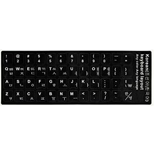 Generic MayHei Keyboard Stickers, Arabic, German, Russian, French, Korean, Thai, Spanish, Italian, English Alphabet Keyboard Layout Stickers for Laptops (Korean)