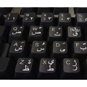 Qwerty Keys Farsi (Persian) Transparent Keyboard Stickers With WHITE Letters – Suitable for ANY Keyboard