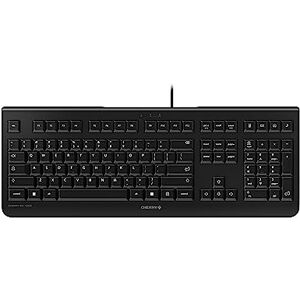 CHERRY KC 1000, Wired Keyboard, Italian Layout (QWERTY), Plug & Play via USB Port, Flat Design, Whisper-Quiet Keystrokes, Black