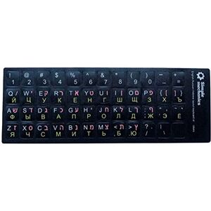 Bemvp 3 in 1 English Hebrew Russian Keyboard Stickers Keyboard Replacement Stickers for Standard Keyboard Computer Laptop