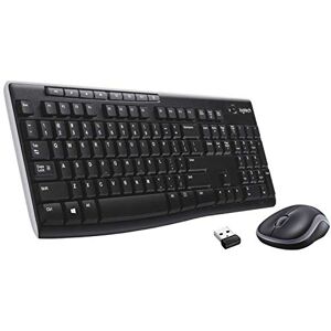 Logitech MK270 Combo Keyboard and Wireless Mouse Wireless Nano Receiver (QWERTZ German Keyboard Layout) Black (5 Pack) (Refurbished)