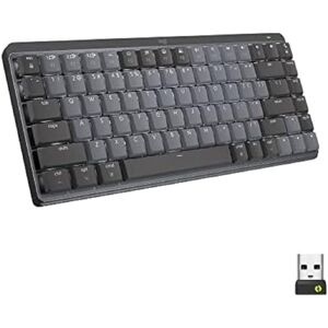 Logitech MX Mechanical Mini Wireless Illuminated Keyboard, Tactile Quiet Switches, AZERTY French Layout - Grey